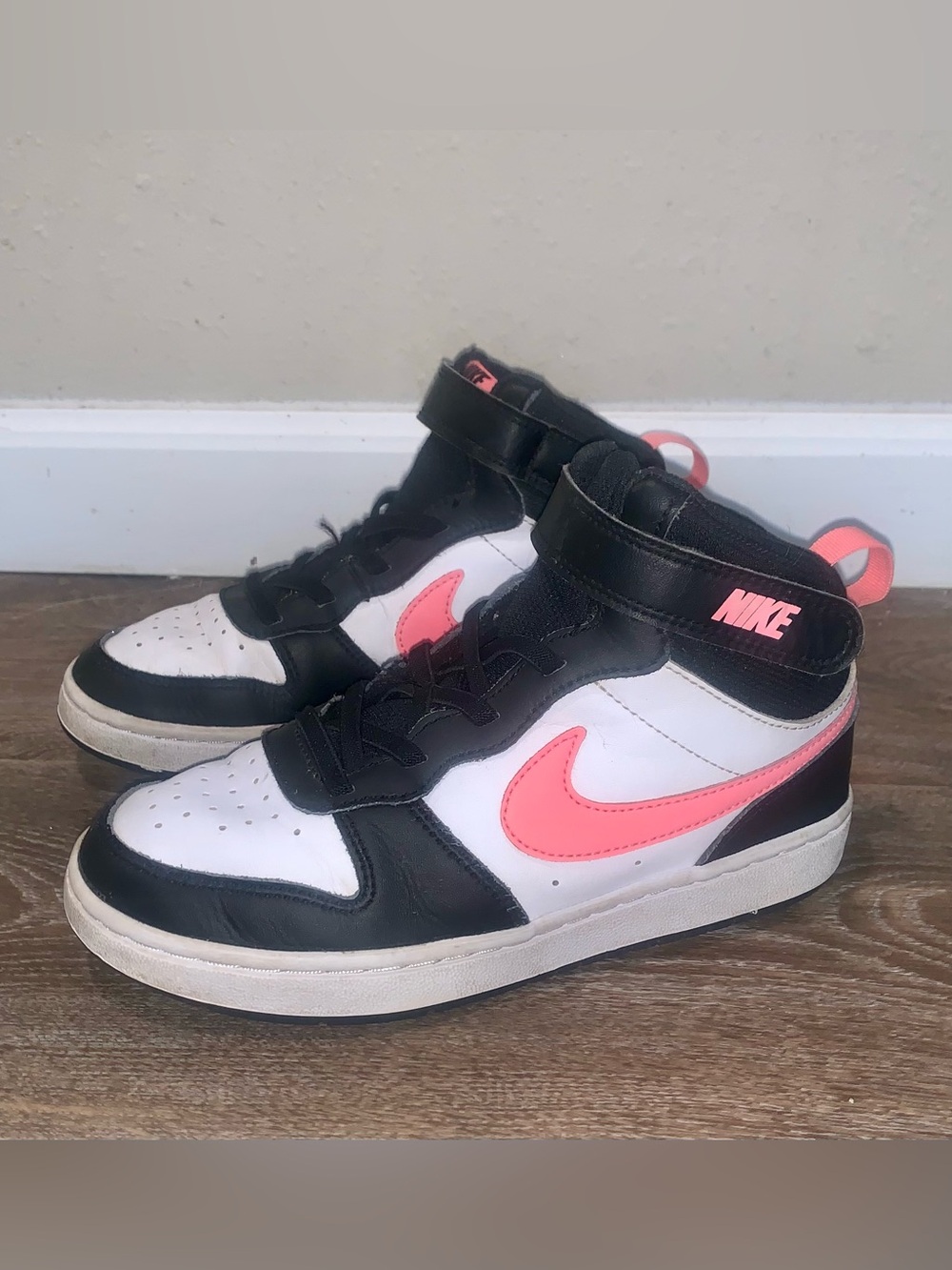 Nike Kids Court Borough Mid 2 Sneakers in Sunset Pulse
